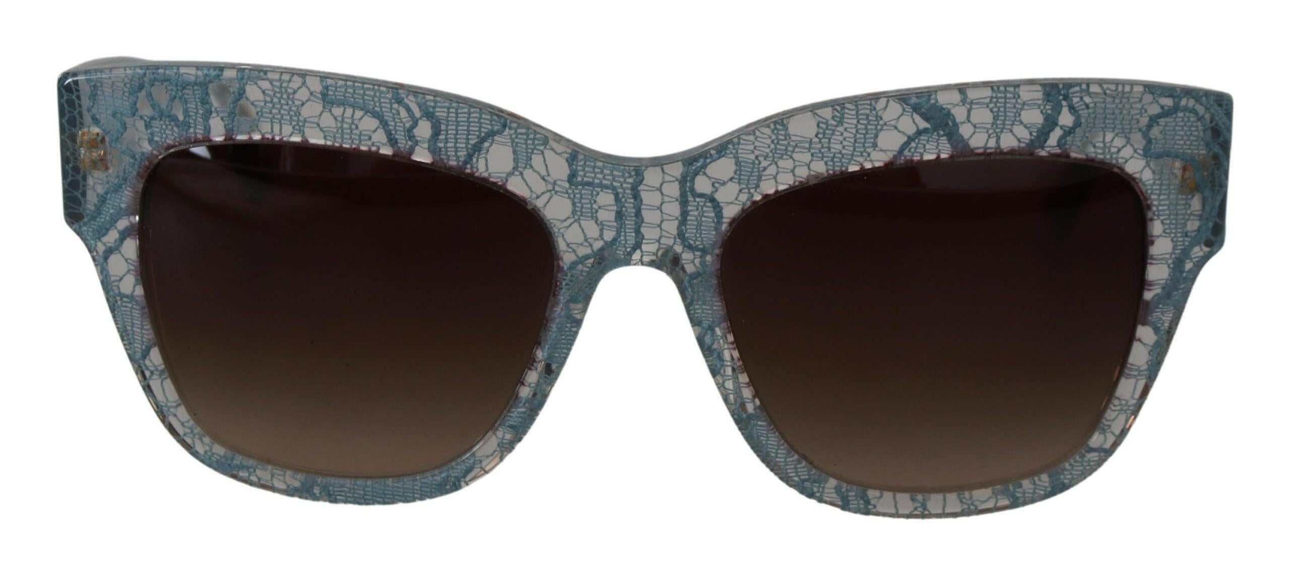 Dolce & Gabbana Blue Lace Acetate Crystal Butterfly DG4231 Sunglasses.