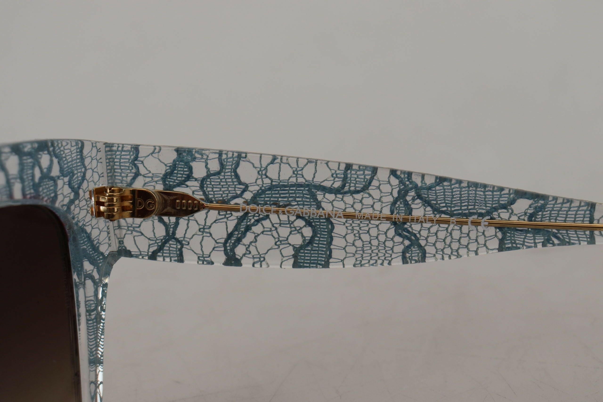 Dolce & Gabbana Blue Lace Acetate Crystal Butterfly DG4231 Sunglasses.