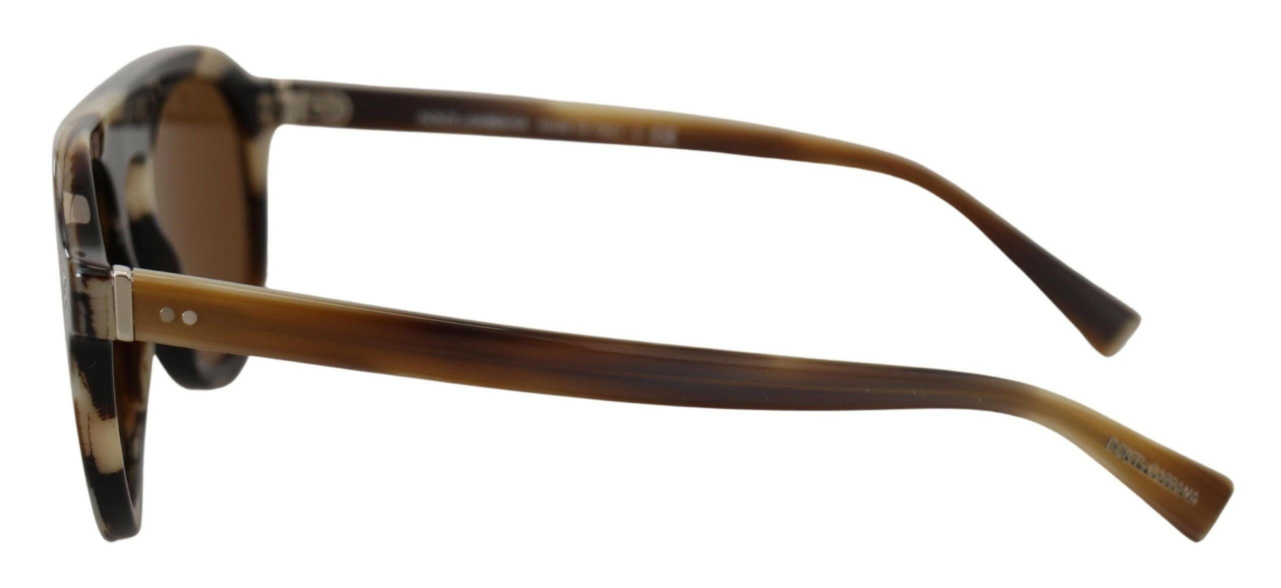 Dolce & Gabbana Brown Tortoise Oval Full Rim Eyewear DG4306 Sunglasses.