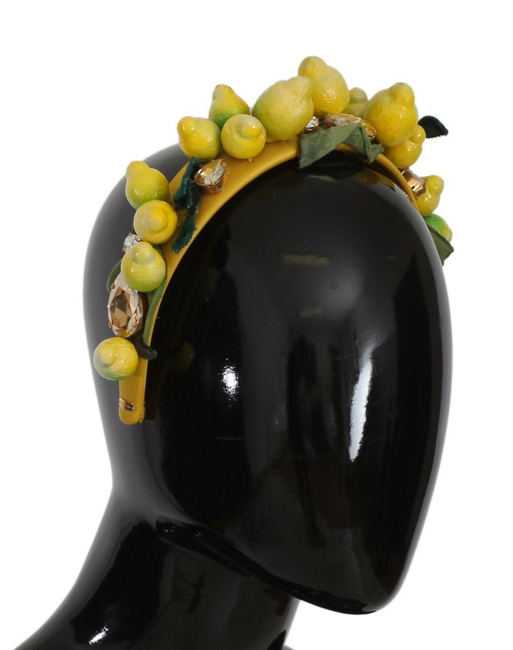 Dolce & Gabbana Yellow Lemons Sicily Crystal Diadem Tiara Headband.