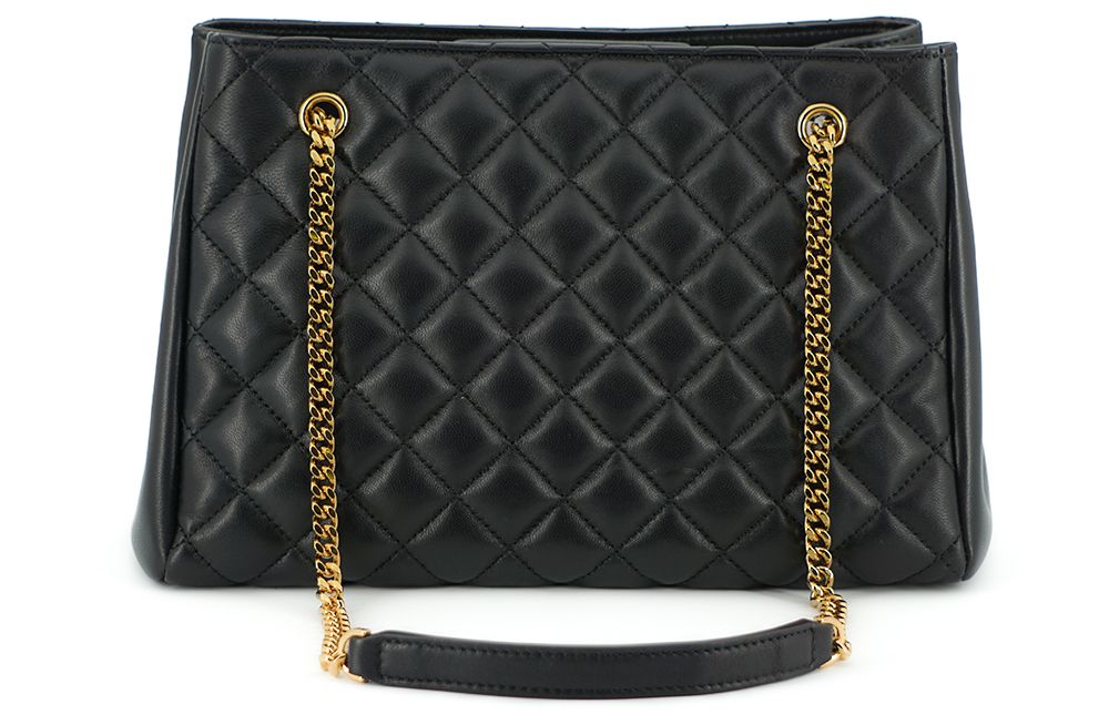 Versace Elegant Quilted Nappa Leather Tote Bag Versace