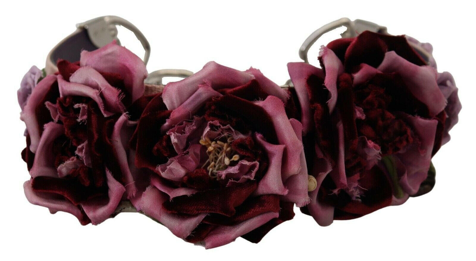 Dolce & Gabbana Multicolor Floral Appliques Metal Shoulder Strap.