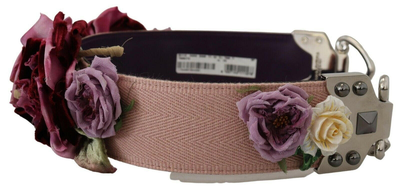 Dolce & Gabbana Multicolor Floral Appliques Metal Shoulder Strap.