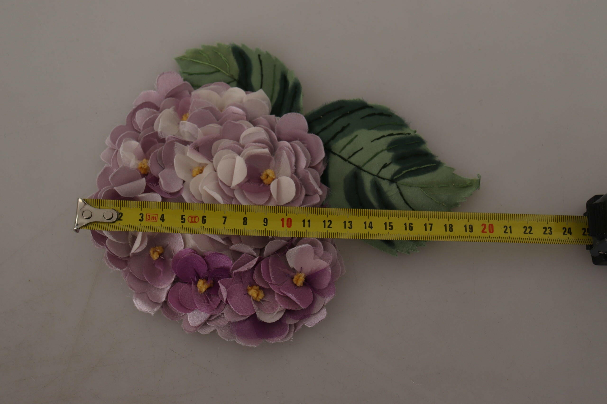 Dolce & Gabbana Purple Floral Gold Tone Brass Women Brooch.