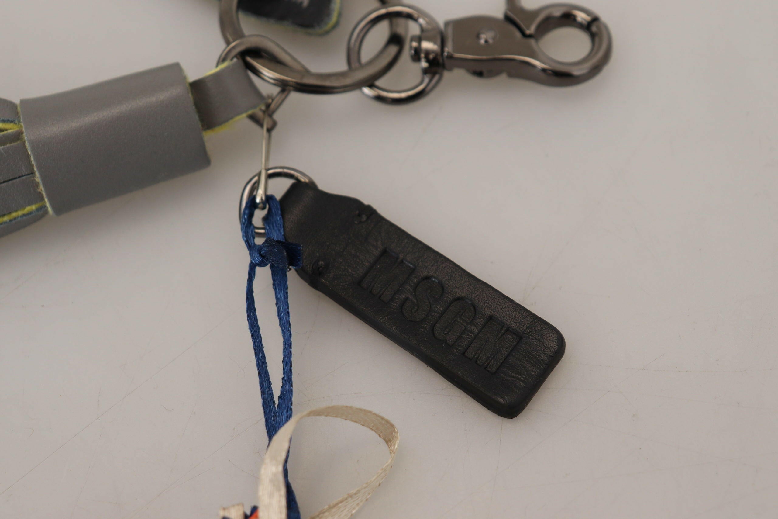 MSGM Multicolor Rocket Ship Silver Tone Metal Keychain.