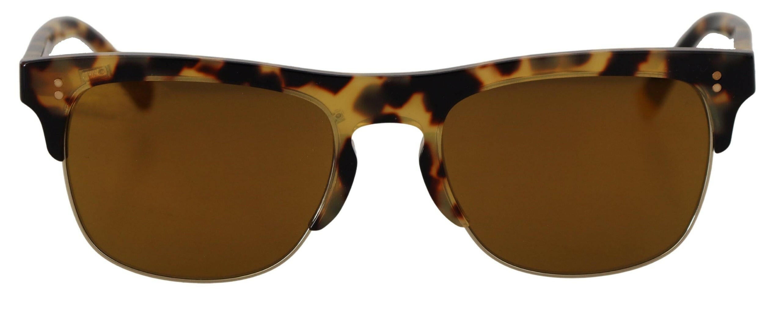 Dolce & Gabbana Brown Gold Acetate Havana DG430A Sunglasses.