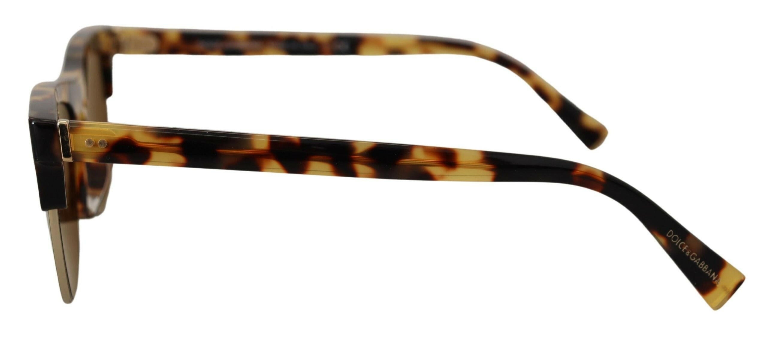 Dolce & Gabbana Brown Gold Acetate Havana DG430A Sunglasses.
