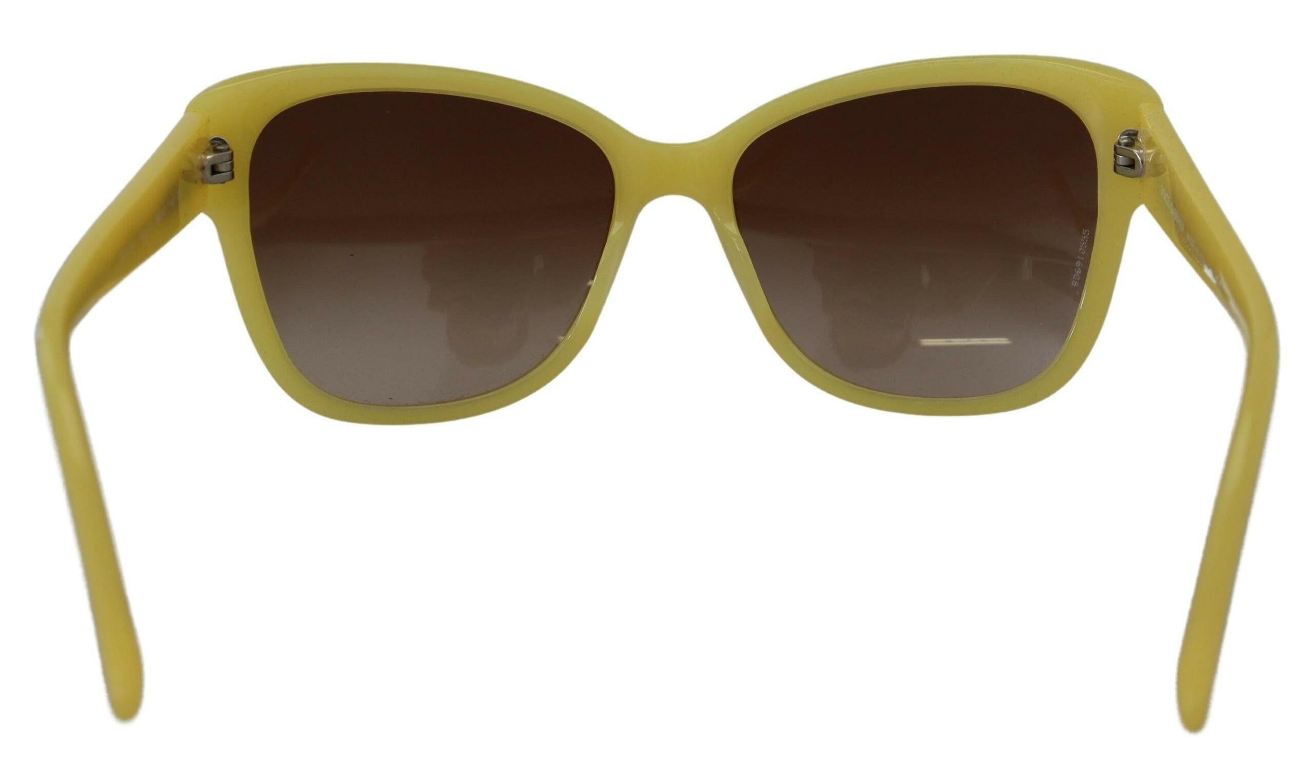 Dolce & Gabbana Yellow Acetate Frame Stars Embellishment DG4124 Sunglasses.