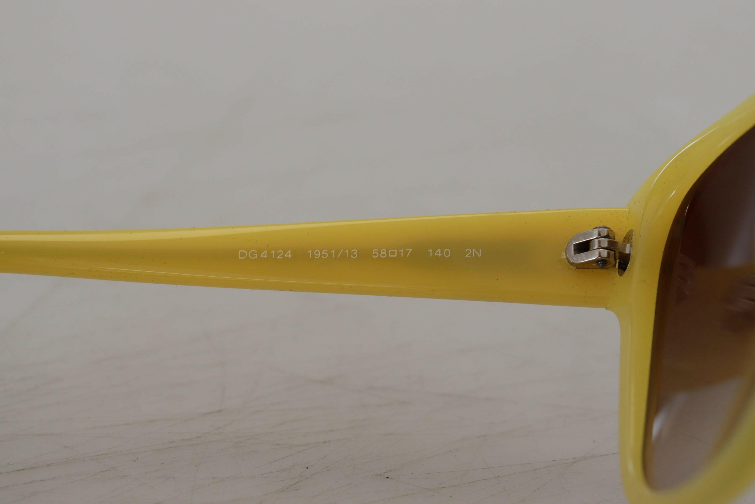 Dolce & Gabbana Yellow Acetate Frame Stars Embellishment DG4124 Sunglasses.