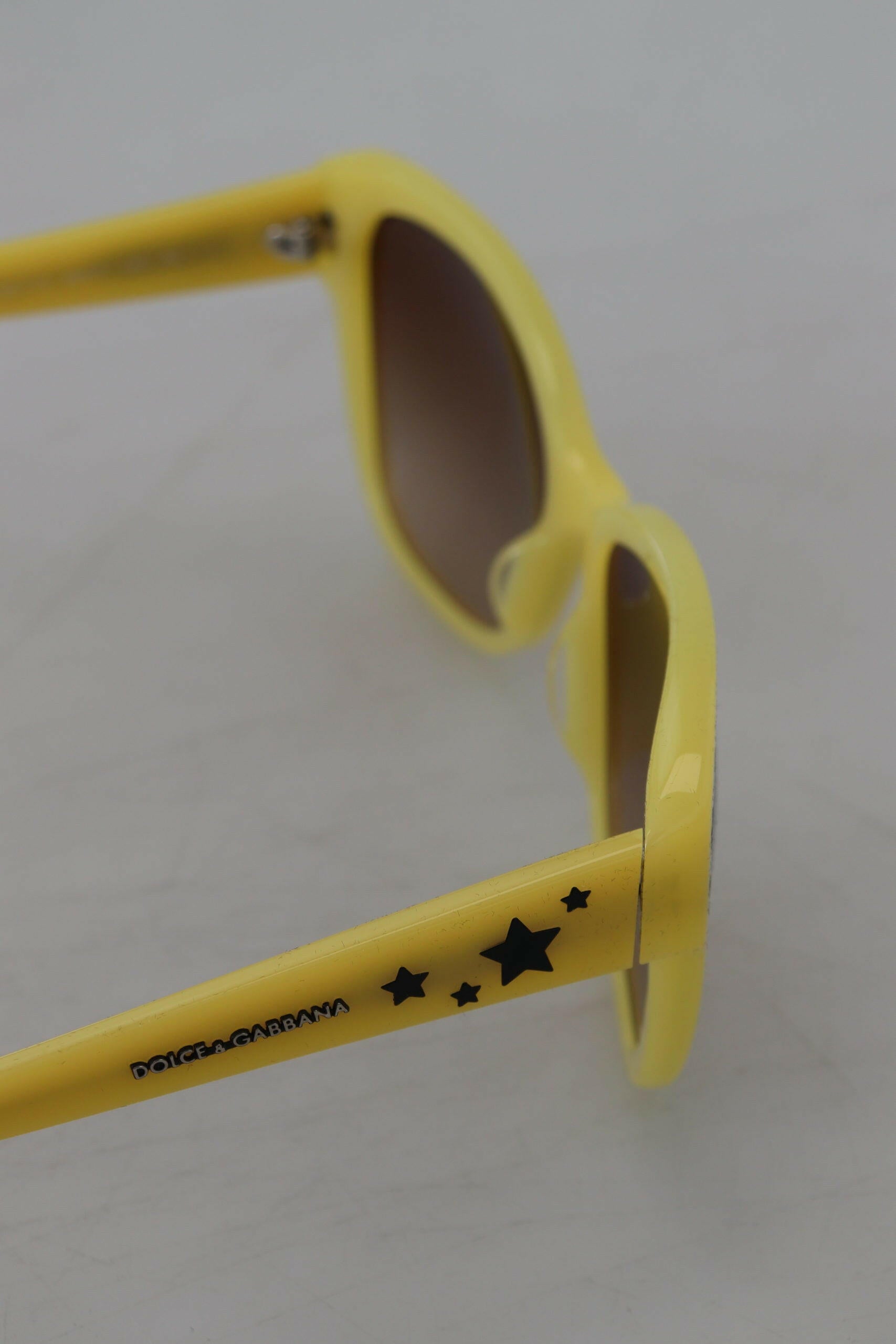 Dolce & Gabbana Yellow Acetate Frame Stars Embellishment DG4124 Sunglasses.