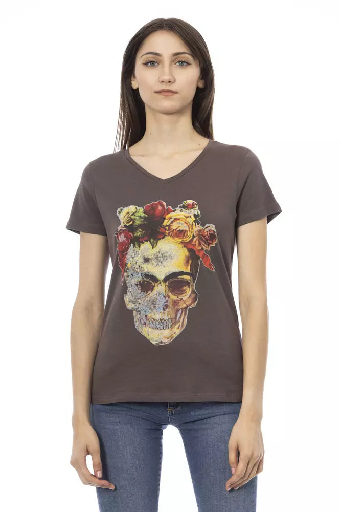 Trussardi Action Brown Cotton Women Top.