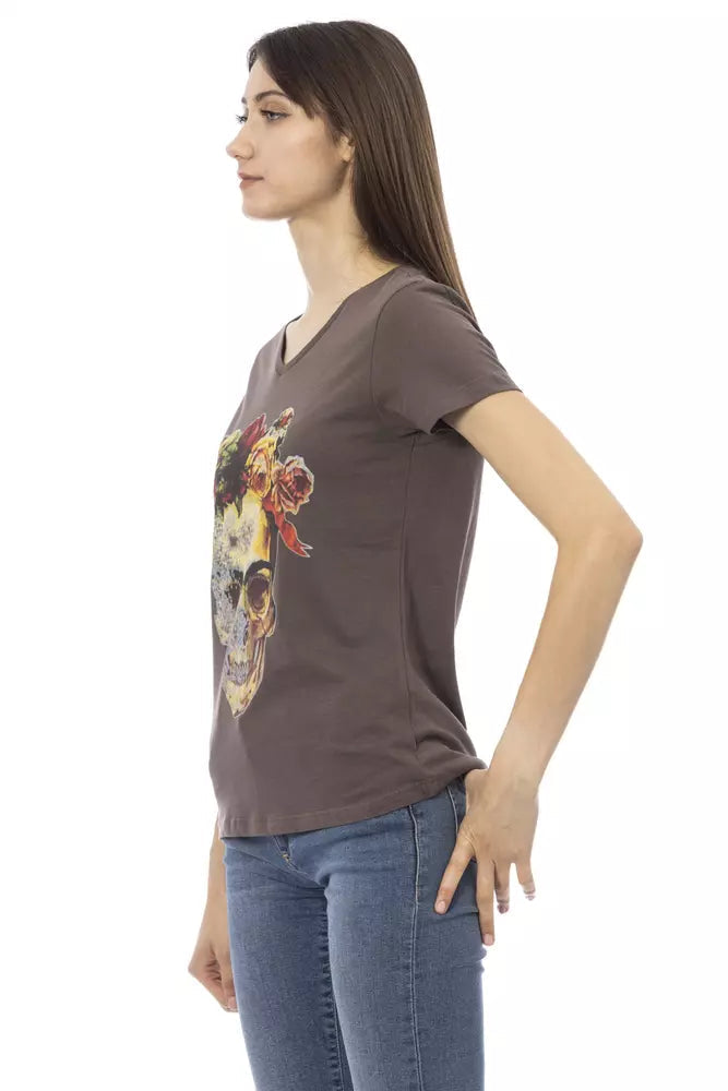 Trussardi Action Brown Cotton Women Top.