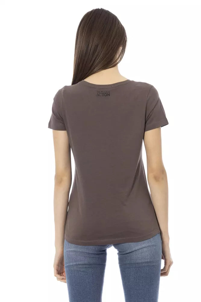 Trussardi Action Brown Cotton Women Top.