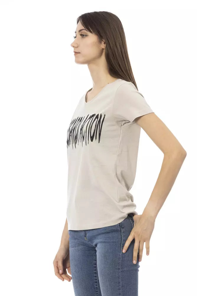 Trussardi Action Beige Cotton Women T-Shirt.