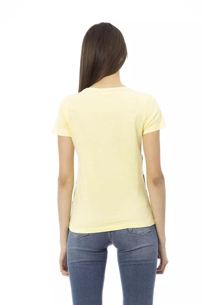 Trussardi Action Yellow Cotton Women T-Shirt.