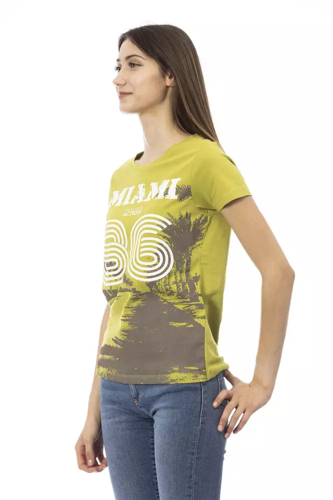 Trussardi Action "Green Cotton Women T-Shirt".