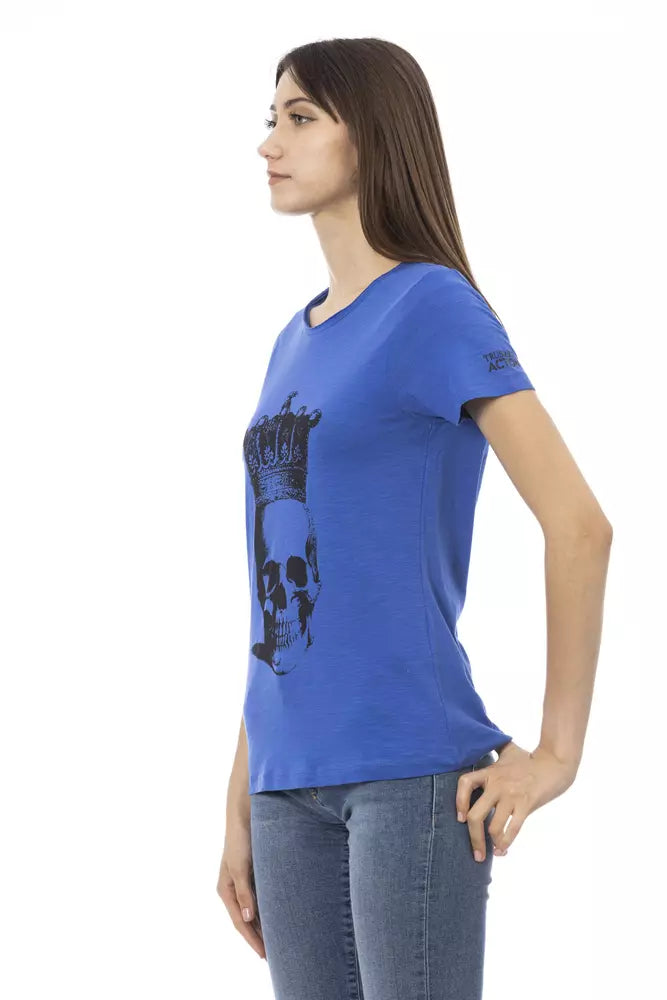Trussardi Action Blue Cotton Women T-Shirt.