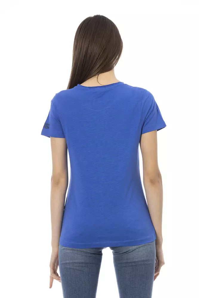 Trussardi Action Blue Cotton Women T-Shirt.
