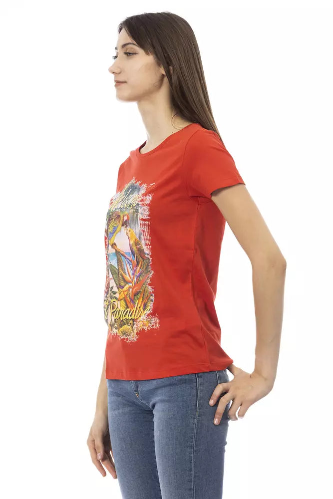 Trussardi Action Red Cotton Women T-Shirt.