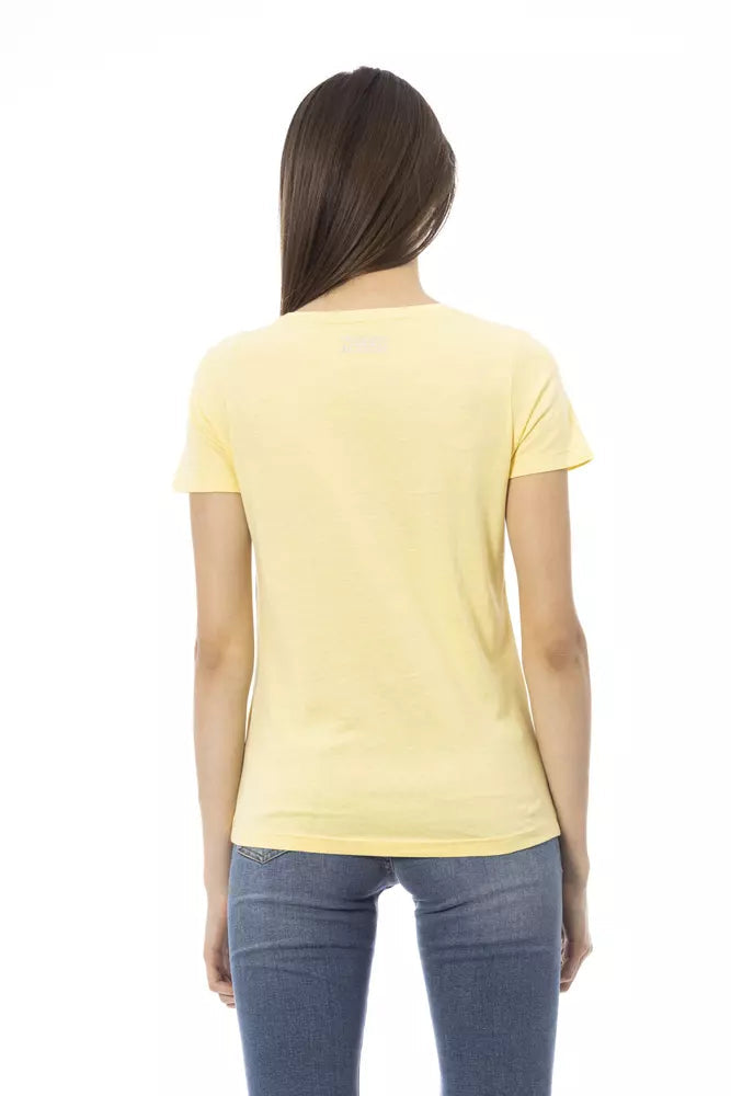 Trussardi Action "Yellow Cotton Women T-Shirt".