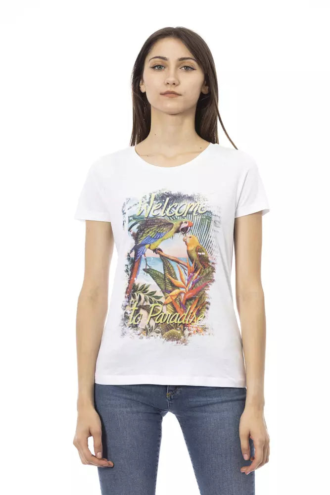 Trussardi Action White Cotton Women T-Shirt.