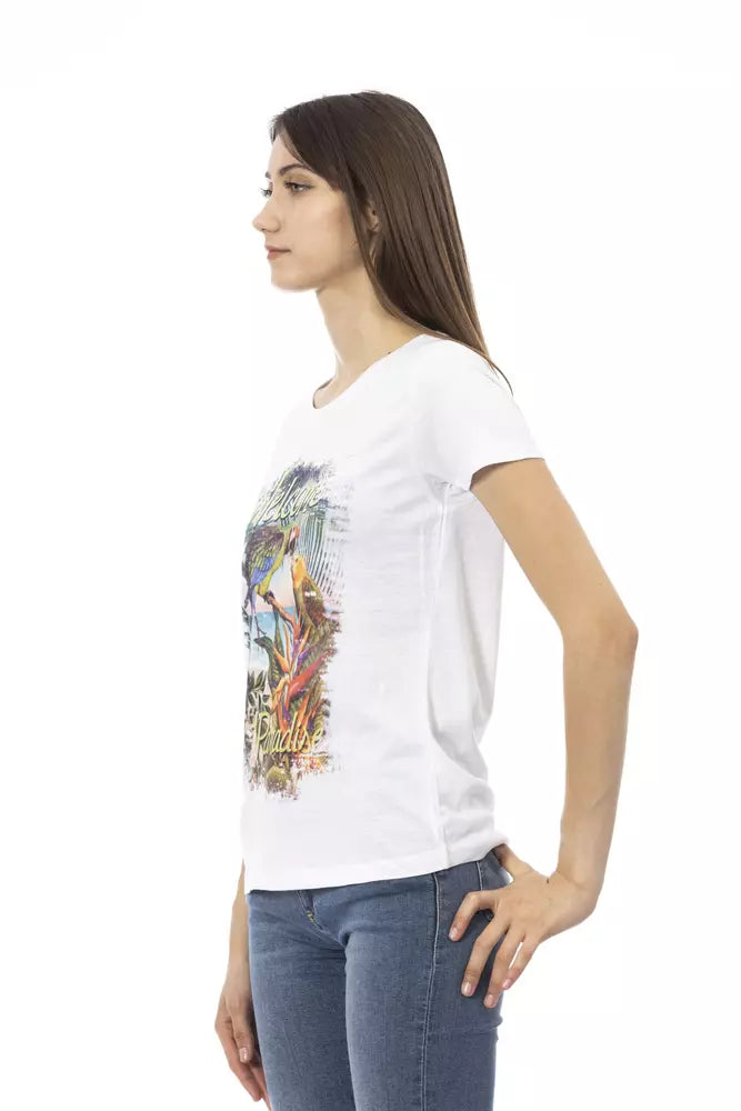 Trussardi Action White Cotton Women T-Shirt.