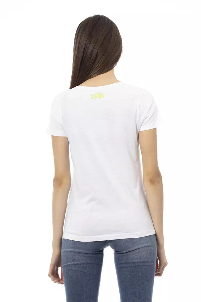 Trussardi Action White Cotton Women T-Shirt.