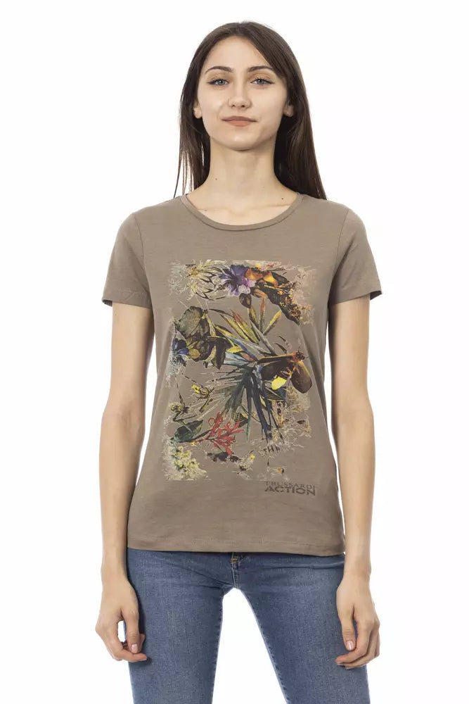 Trussardi Action Brown Cotton Women T-Shirt.