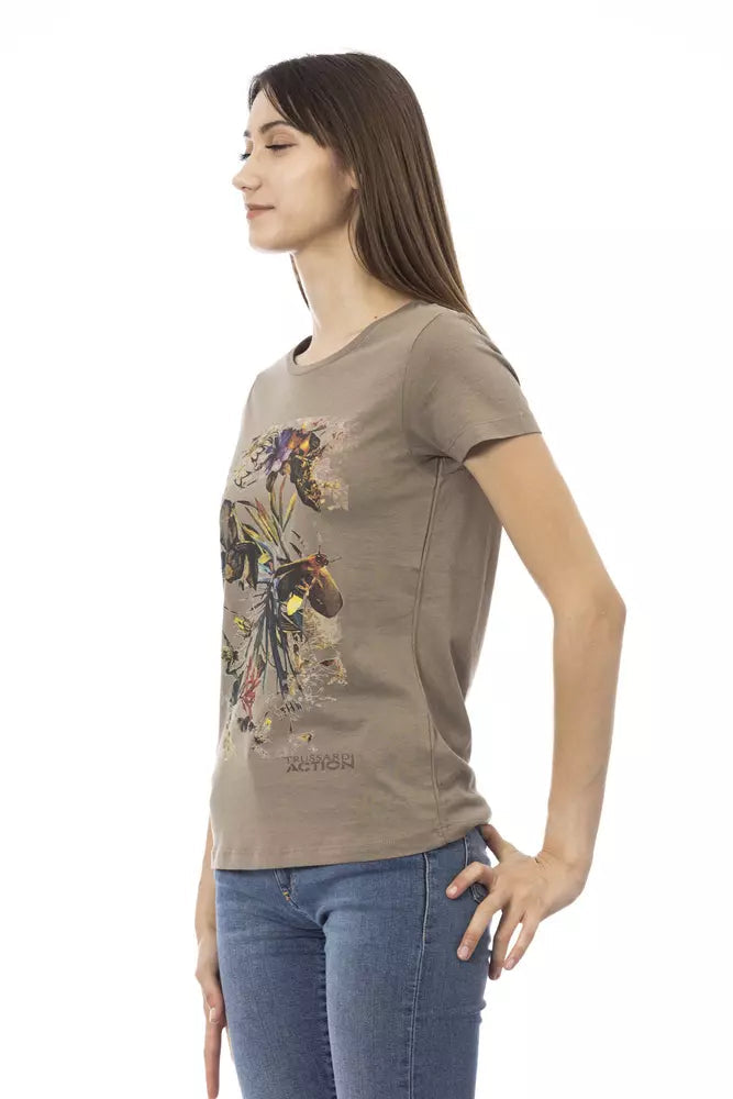 Trussardi Action Brown Cotton Women T-Shirt.