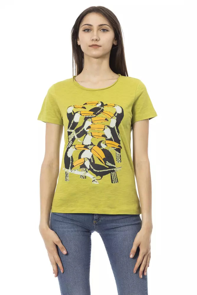 Trussardi Action Green Cotton Women T-Shirt.