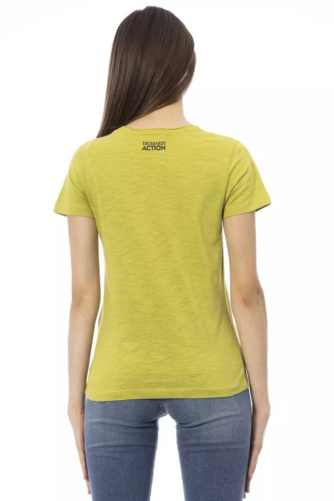 Trussardi Action Green Cotton Women T-Shirt.