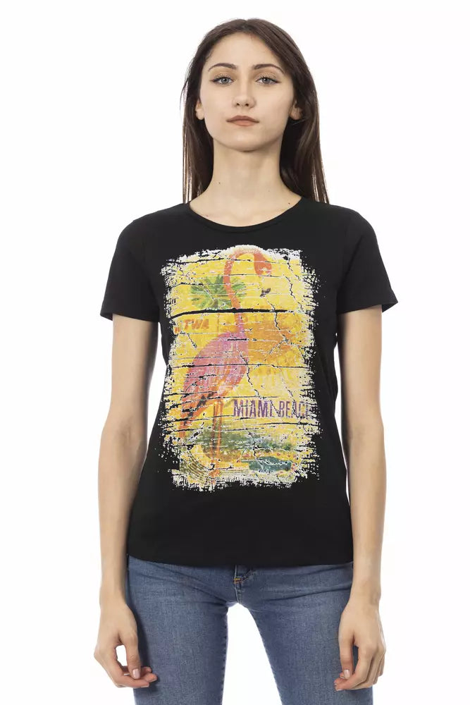 Trussardi Action Black Cotton Women T-Shirt.