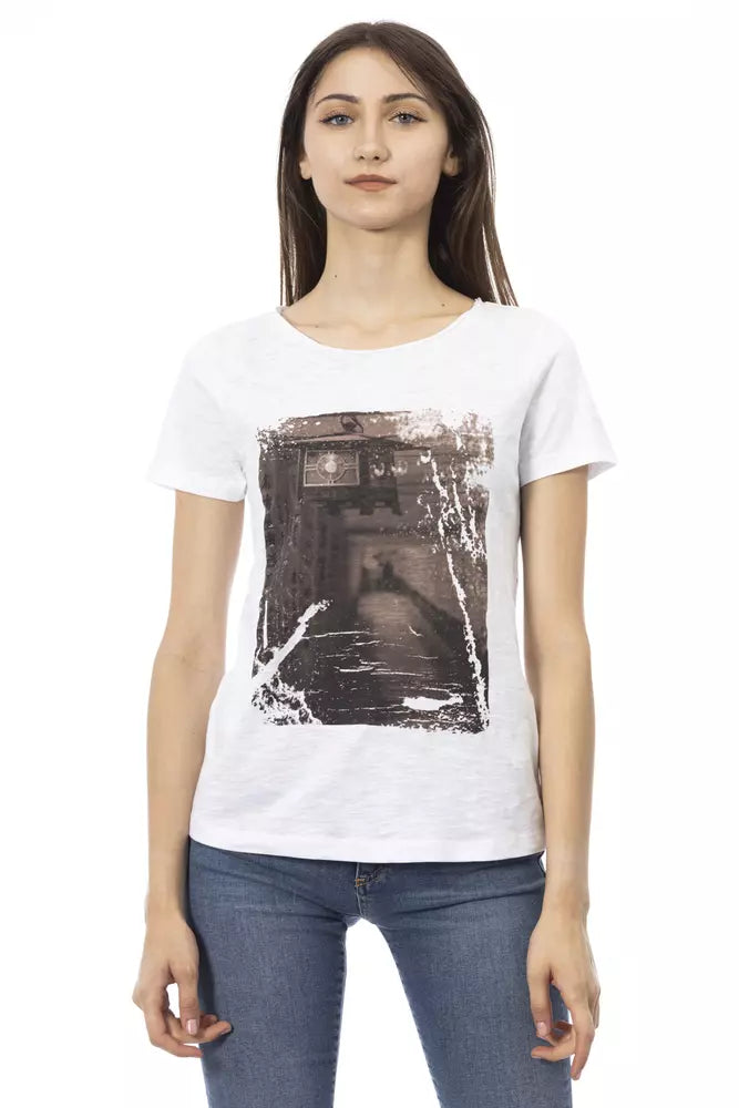Trussardi Action White Cotton Women T-Shirt.