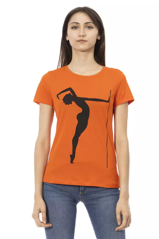 Trussardi Action Orange Cotton Women T-Shirt.