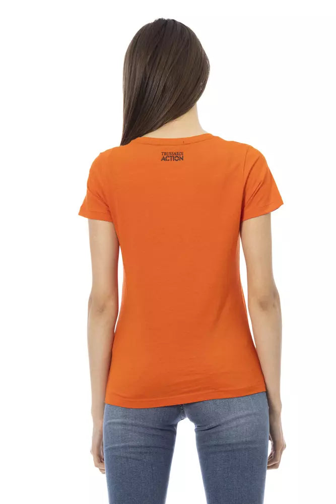 Trussardi Action Orange Cotton Women T-Shirt.