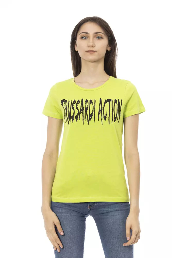 Trussardi Action Green Cotton Women T-Shirt.