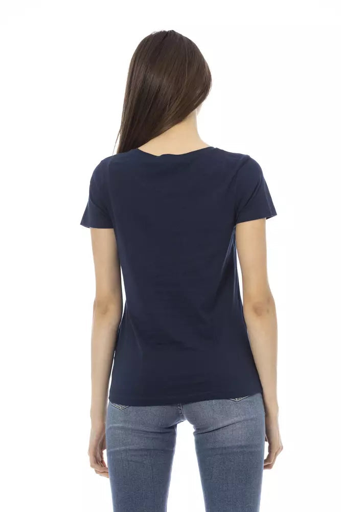 Trussardi Action Blue Cotton Women T-Shirt.