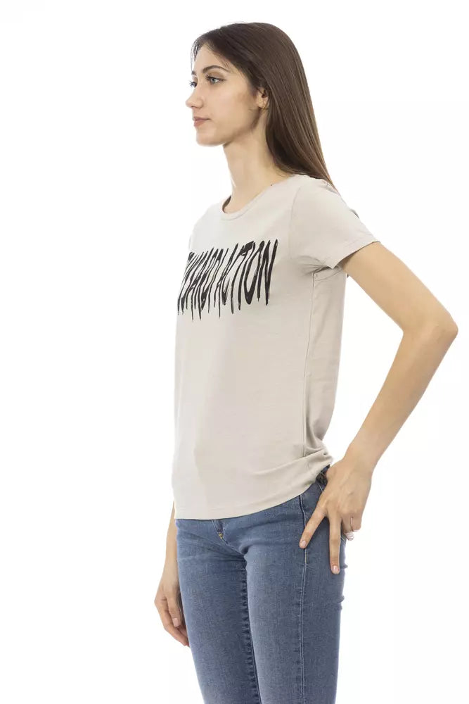 Trussardi Action Beige Cotton Women T-Shirt.