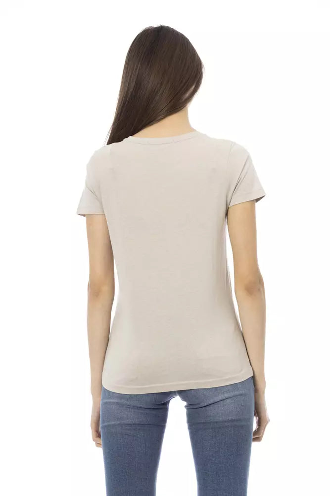Trussardi Action Beige Cotton Women T-Shirt.