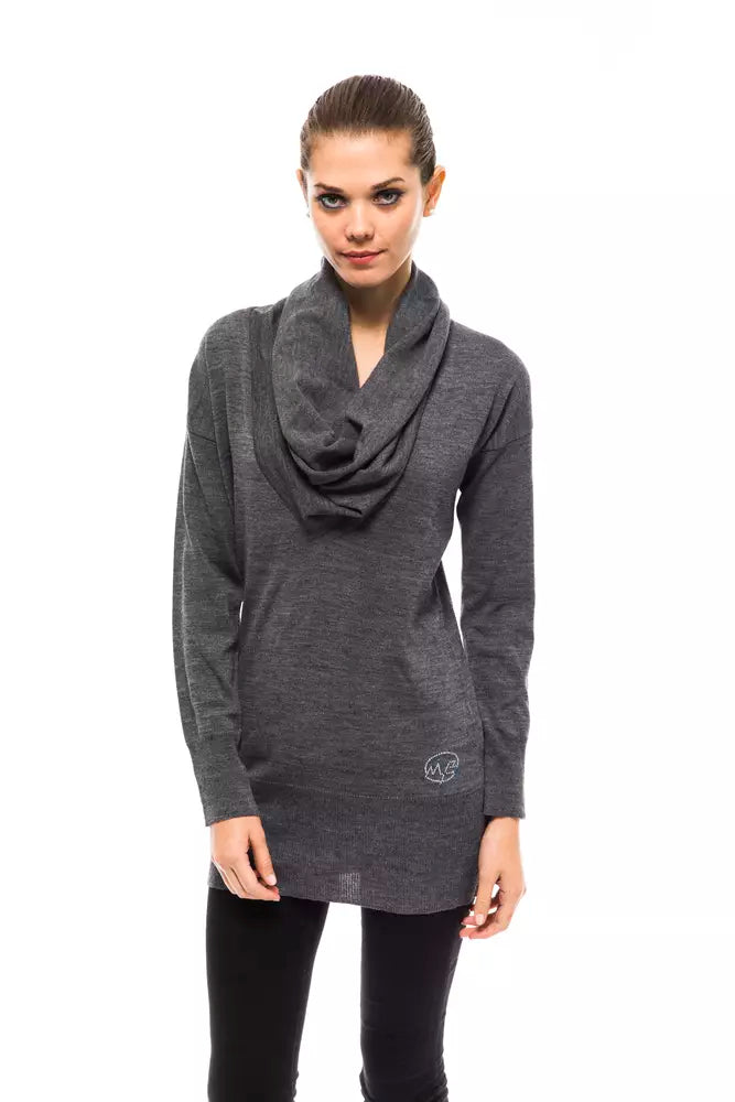 Montana Blu Gray Wool Women Sweater.