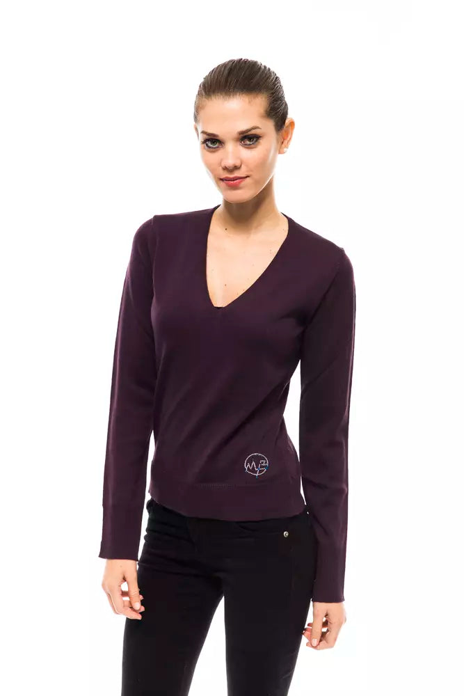 Montana Blu Purple Wool Women's Sweater.