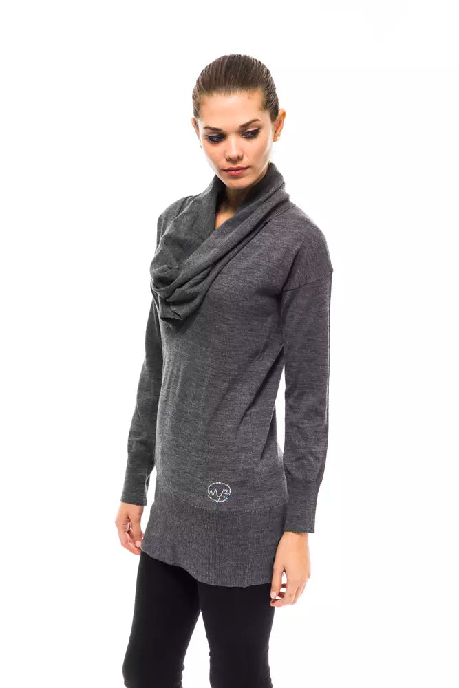 Montana Blu Gray Wool Women Sweater.