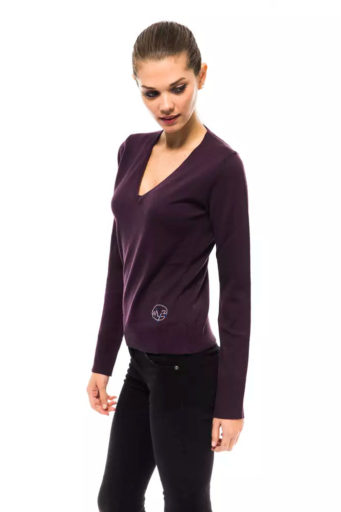 Montana Blu Purple Wool Women's Sweater.