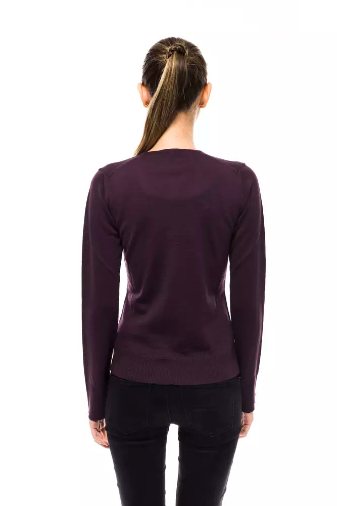 Montana Blu Purple Wool Women's Sweater.