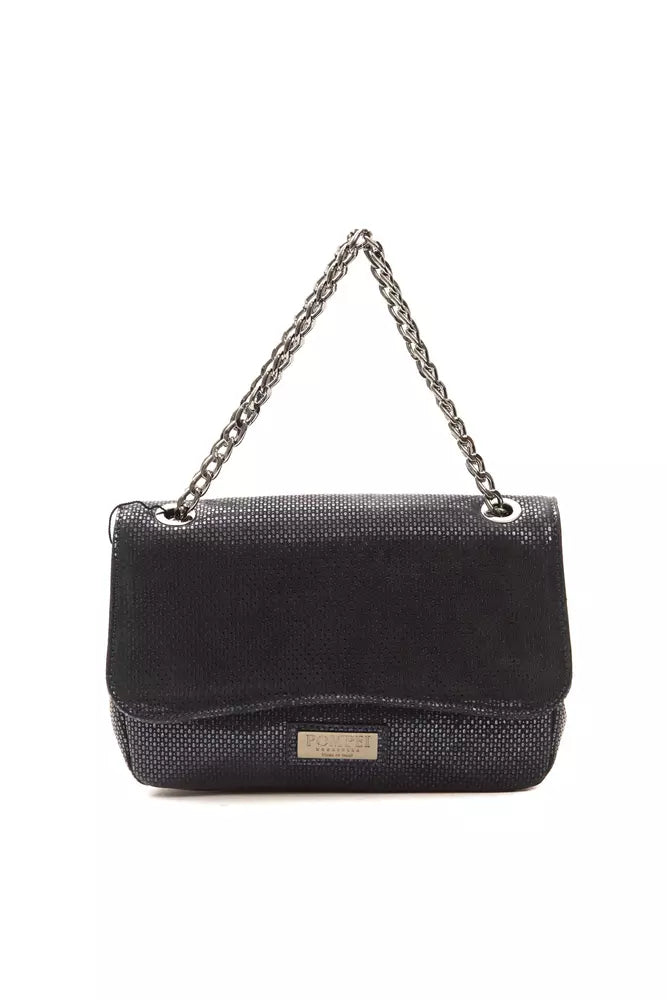 Pompei Donatella Blue Leather Women Crossbody Pompei Donatella