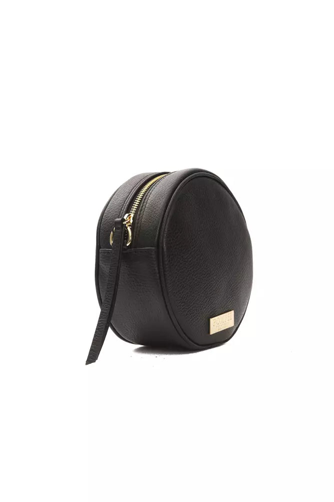 Pompei Donatella Black Leather Women Crossbody Pompei Donatella