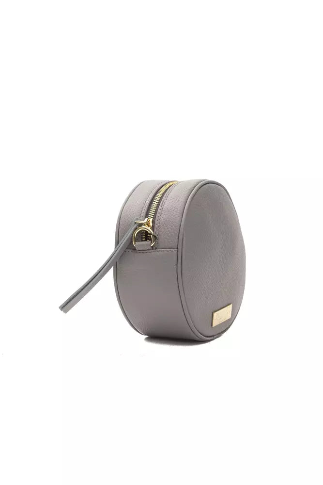 Pompei Donatella Gray Leather Women Crossbody Pompei Donatella