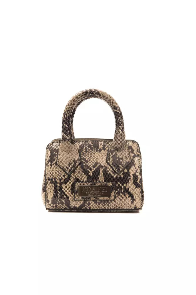 Pompei Donatella Brown Leather Women Mini Shoulder Bag Pompei Donatella