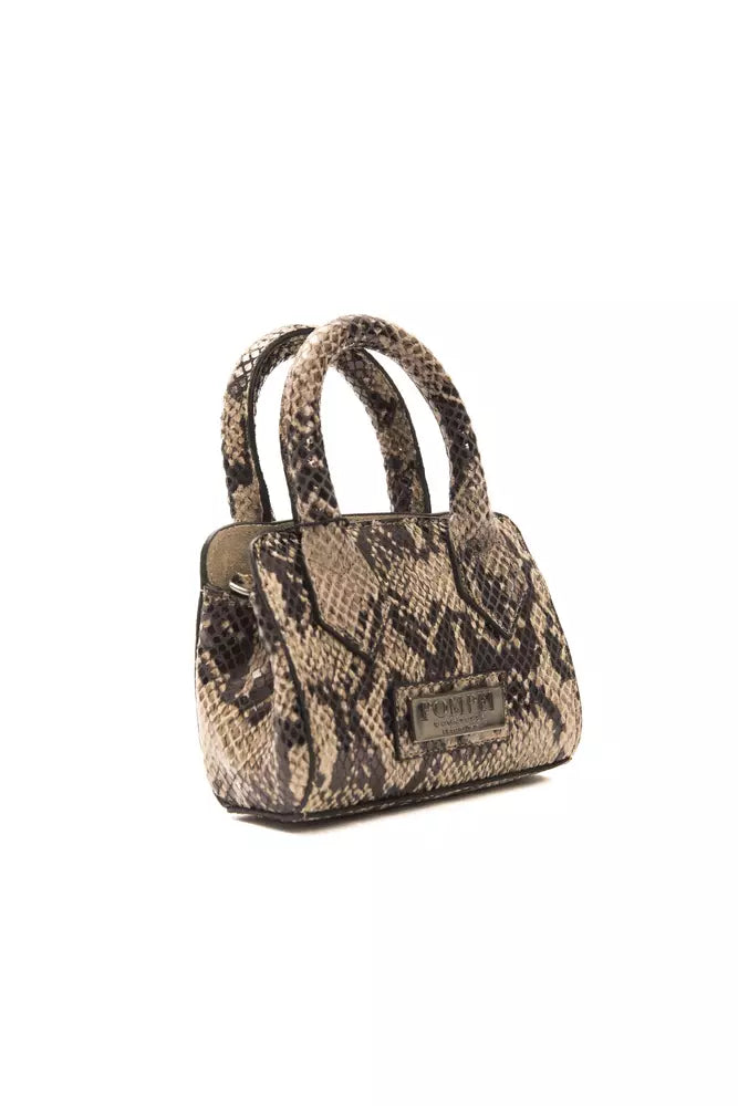 Pompei Donatella Brown Leather Women Mini Shoulder Bag Pompei Donatella