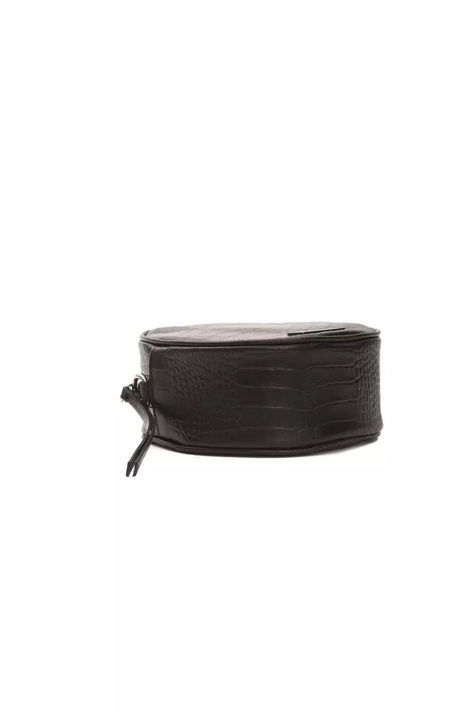 Pompei Donatella Black Leather Women Crossbody Pompei Donatella